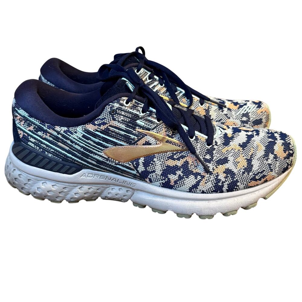 Brooks Adrenaline GTS 19 Shoe Stability Run Walk Camo Pack Navy/Coral Women 10B